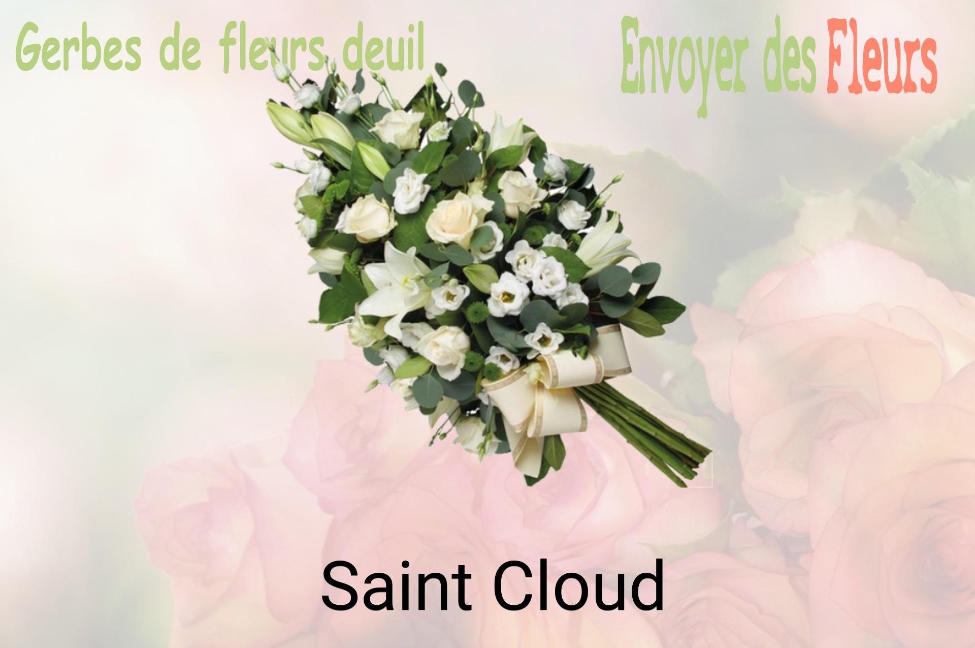 Gerbe de fleurs de deuil livrée à Saint-Cloud